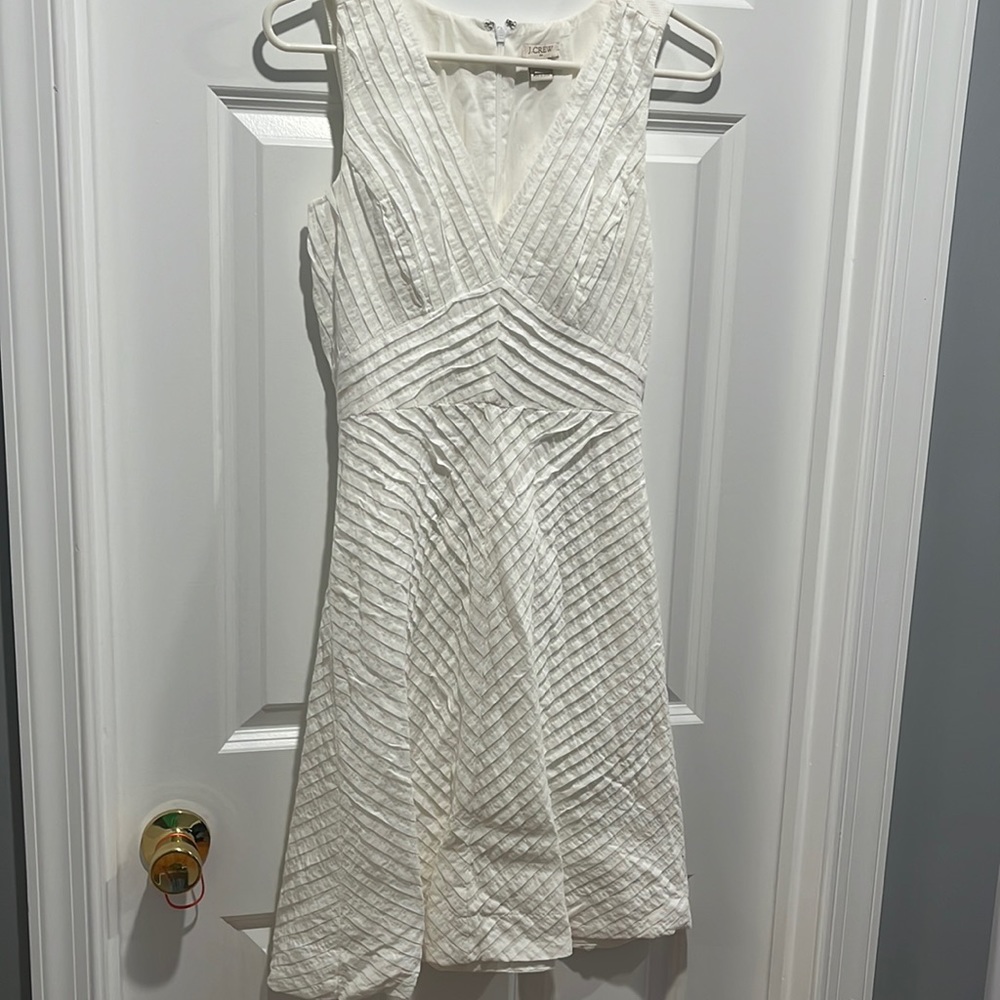 J.Crew white seersucker dress